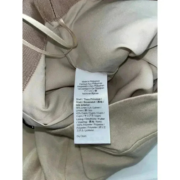 J.Crew Button Front Linen Cupro Blend Skirt Size 2 Womens Tan Lined Fall Wear - Picture 5 of 7